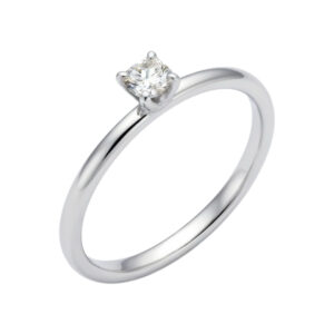 Wit gouden ring met diamant