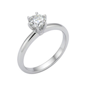 Wit gouden ring met diamant