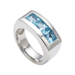 wit gouden ring topaas