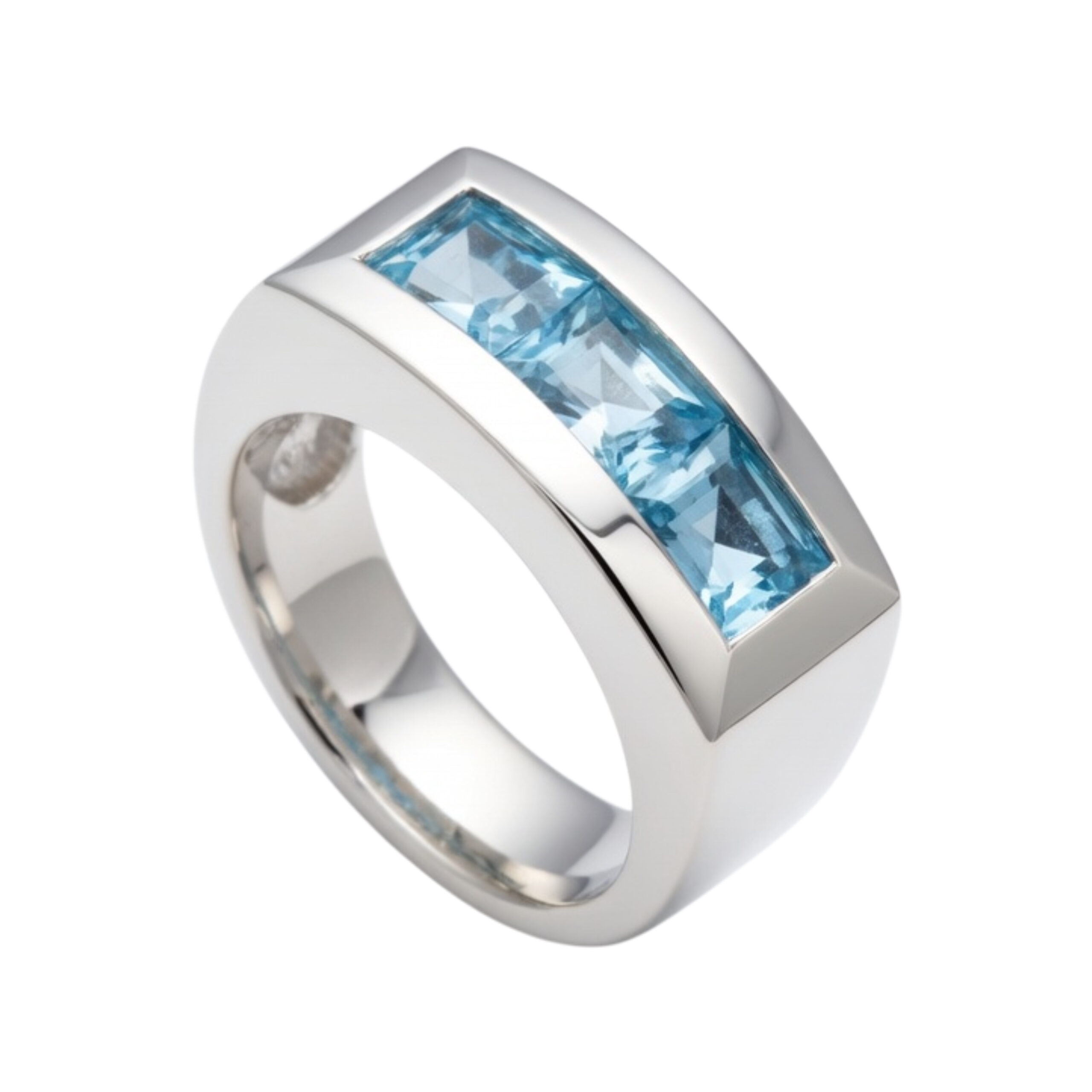 wit gouden ring topaas