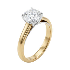 Geel gouden ring met diamant
