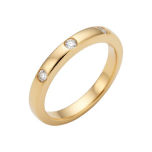 Geel gouden ring met diamanten