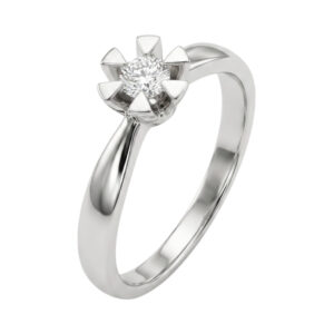 wit gouden ring met diamant