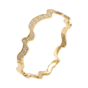 Hands D. Krieger 18 karaat geel gouden armband met diamant