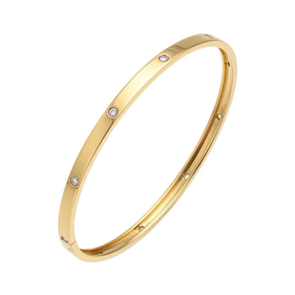 Geel gouden armband met diamant