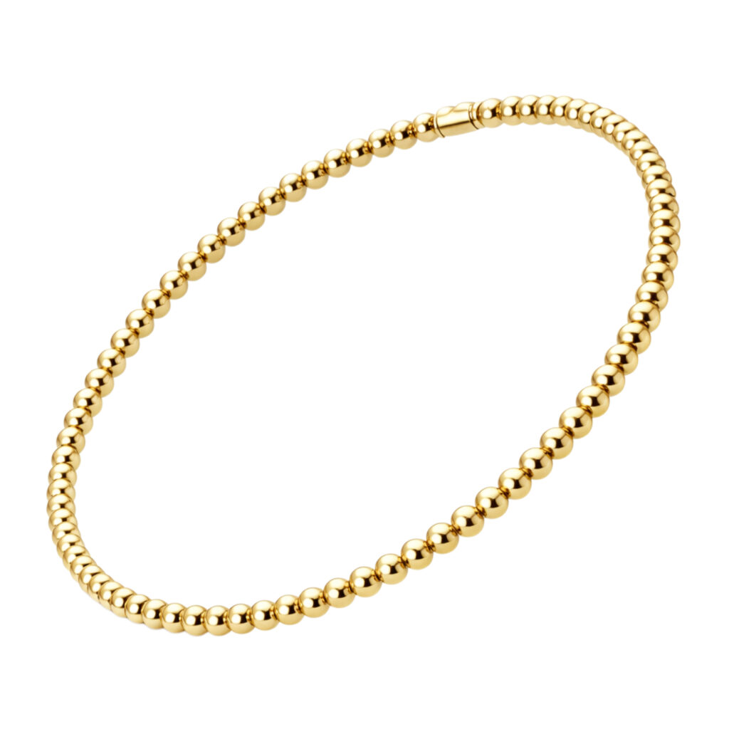 Geel gouden bolletjes armband