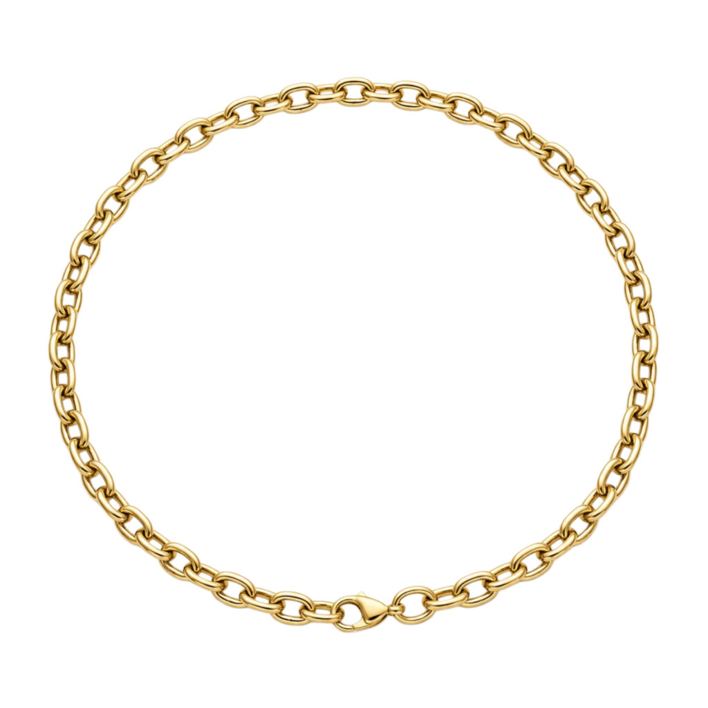 Geel gouden schakelarmband