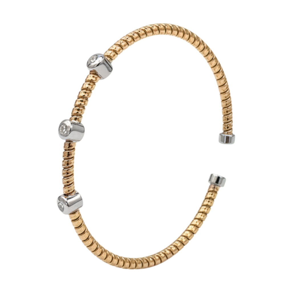 rosé gouden armband met diamant