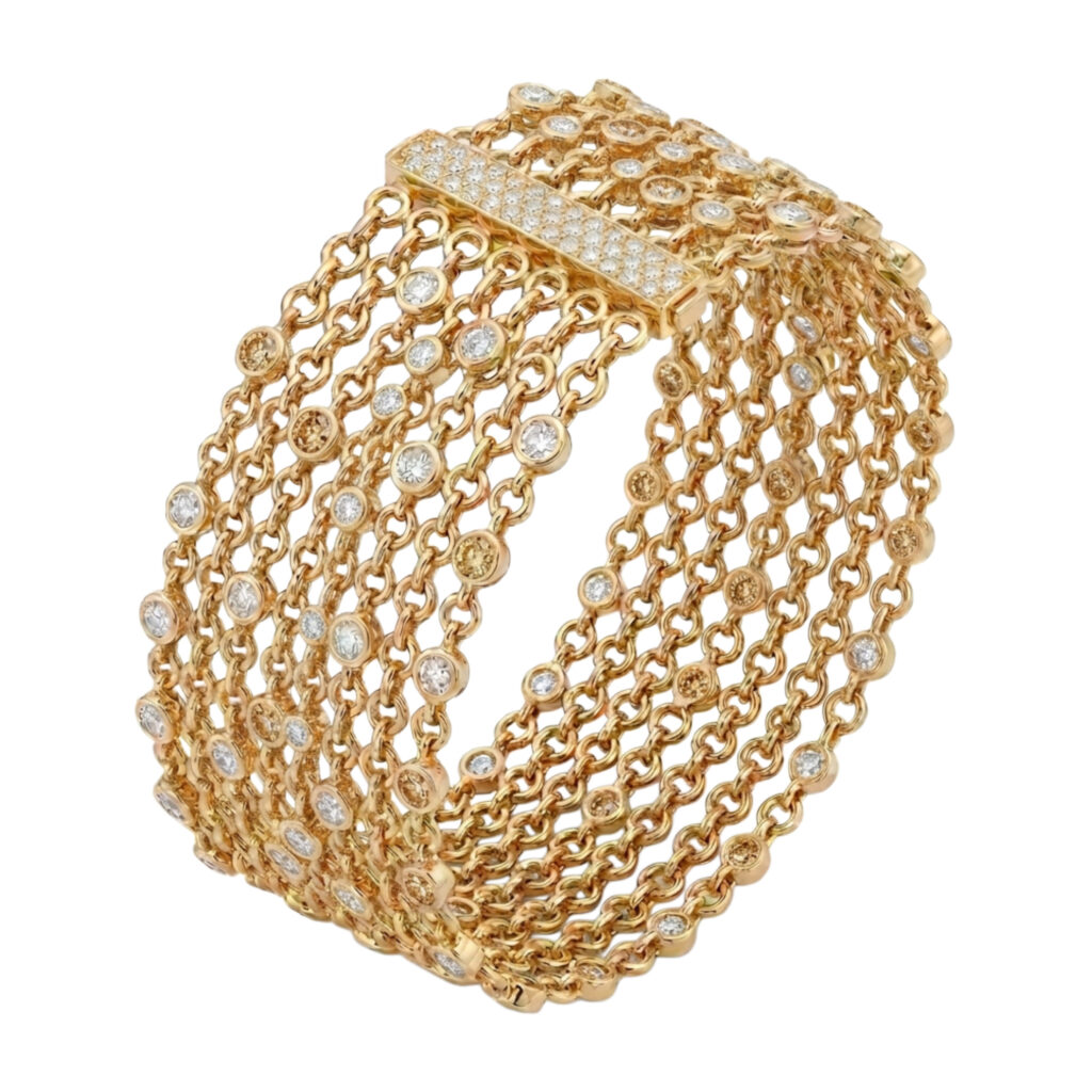 ARTUR SCHOLL armband 18 karaat met diamant/ champange diamant