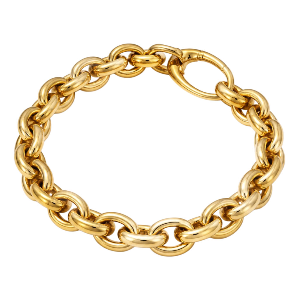 Geel gouden schakelarmband