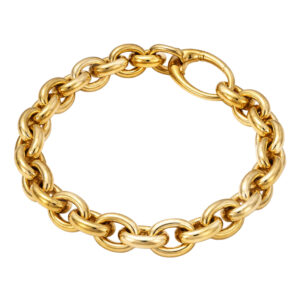 Geel gouden schakelarmband