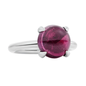 Bron Catch Ring met cabochon geslepen roze toermalijn - 4RW4782RTC