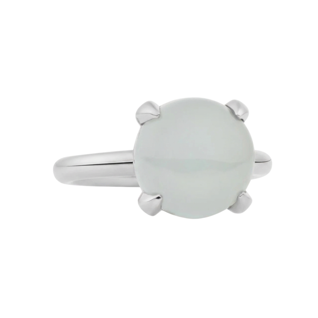 Bron Catch Ring met cabochon geslepen aquamarijn - 8RW4753AQC