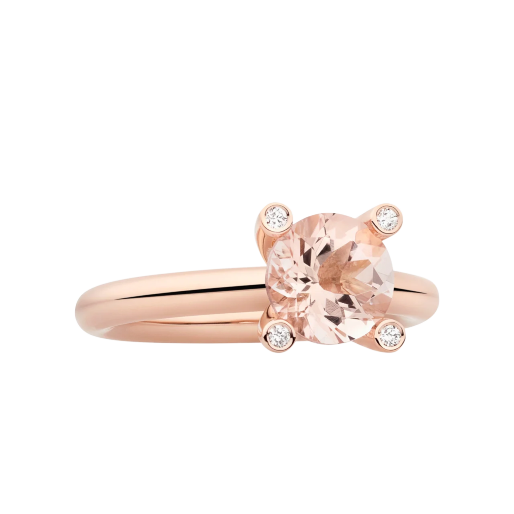 Bron Phlox Ring met roze beryl en diamanten - 8RR4531RBBR