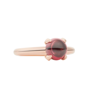 Bron Catch Ring met cabochon geslepen rhodoliet - 8RR4811RHC
