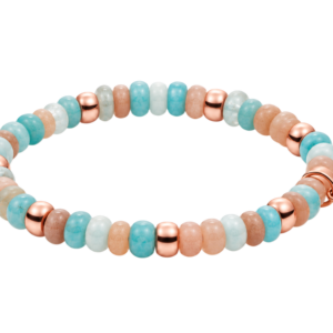 Bron armband maansteen, amaoniet en aquamarijn - 8AR3985MIX66